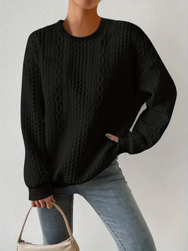 Rebekka | Strukturierter Rundhals-Pullover
