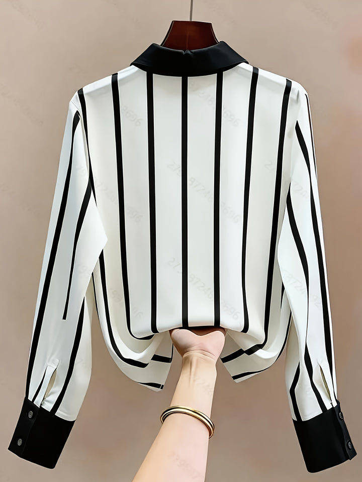 Gudrun | Elegante Kontrast-Bluse