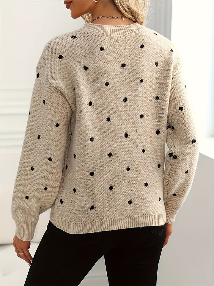 Ulrike | Verspielter Pünktchen-Pullover