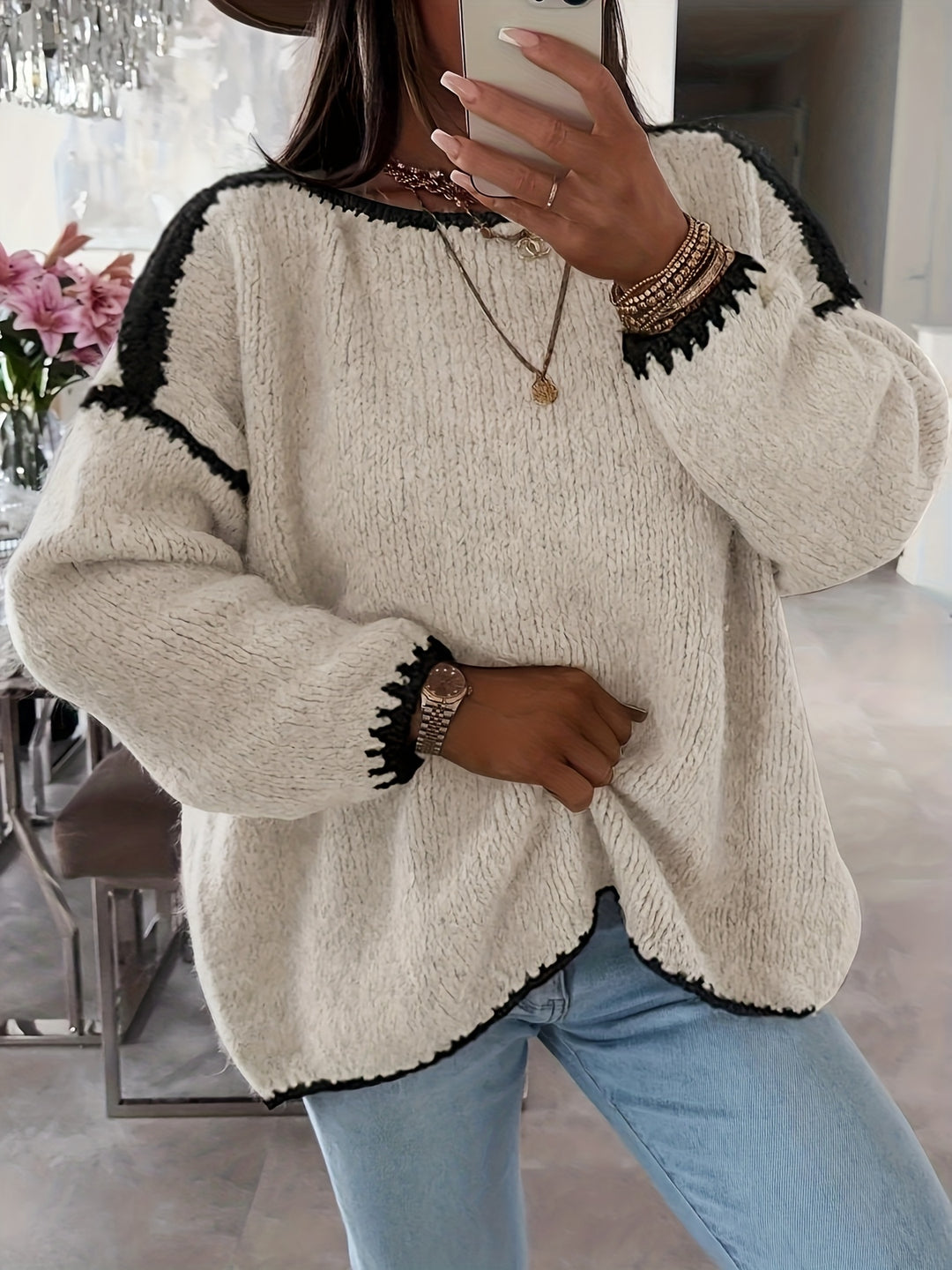 Sigrun | Weich fallender Oversize-Pullover