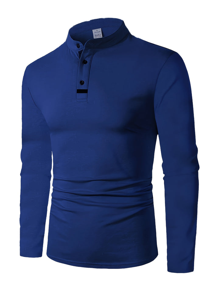 Gerd | Klassisches Langarm-Shirt mit Knopfleiste
