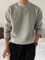 Jakob | Gerippter Rundhals-Pullover