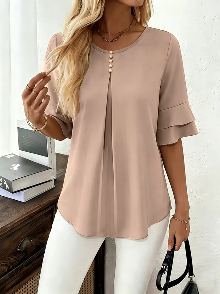 Annette | Elegante Bluse mit Volantärmeln