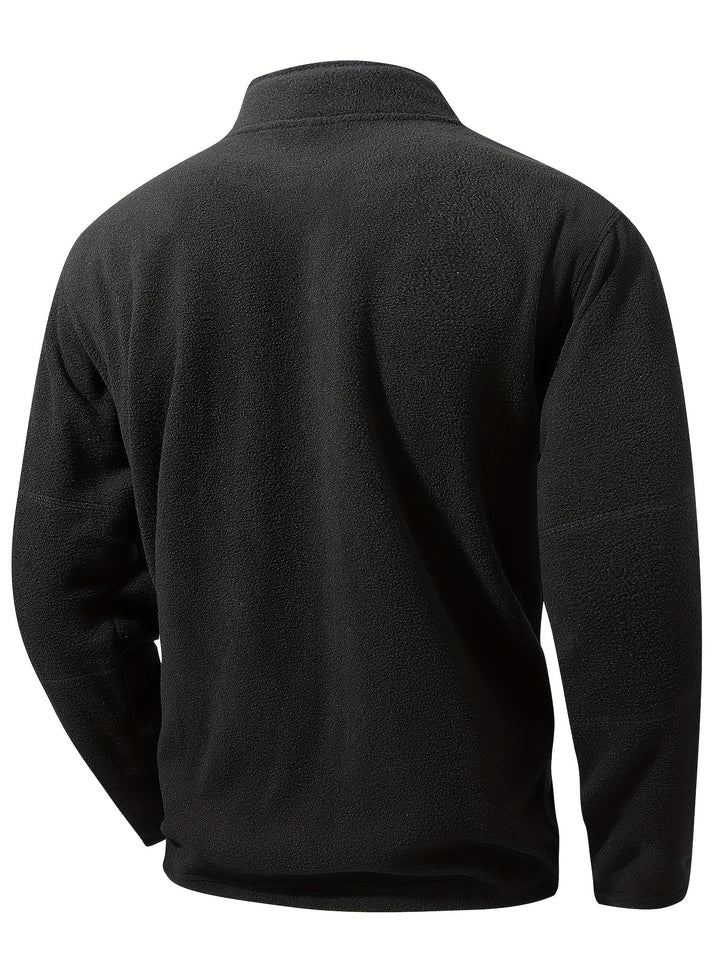 Bernd | Sportliches Stehkragen-Sweatshirt mit halbem Reißverschluss