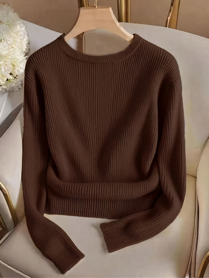 Irmgard | Fein gerippter Strickpullover