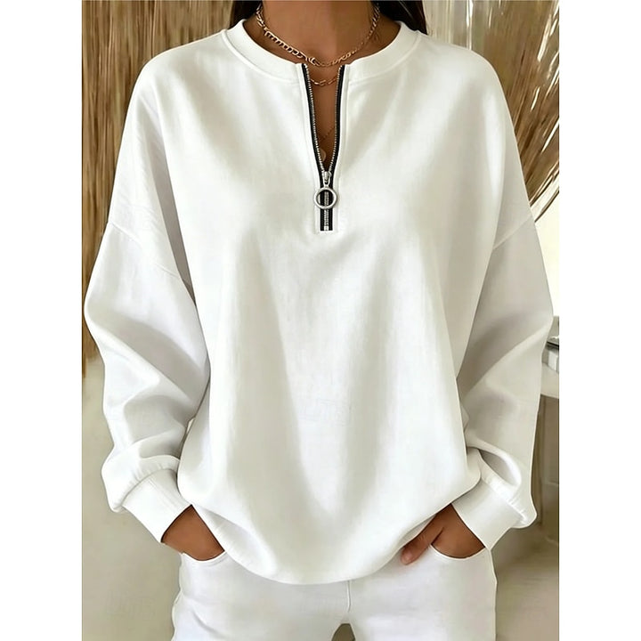 Cornelia | Legeres Sweatshirt mit Reißverschluss