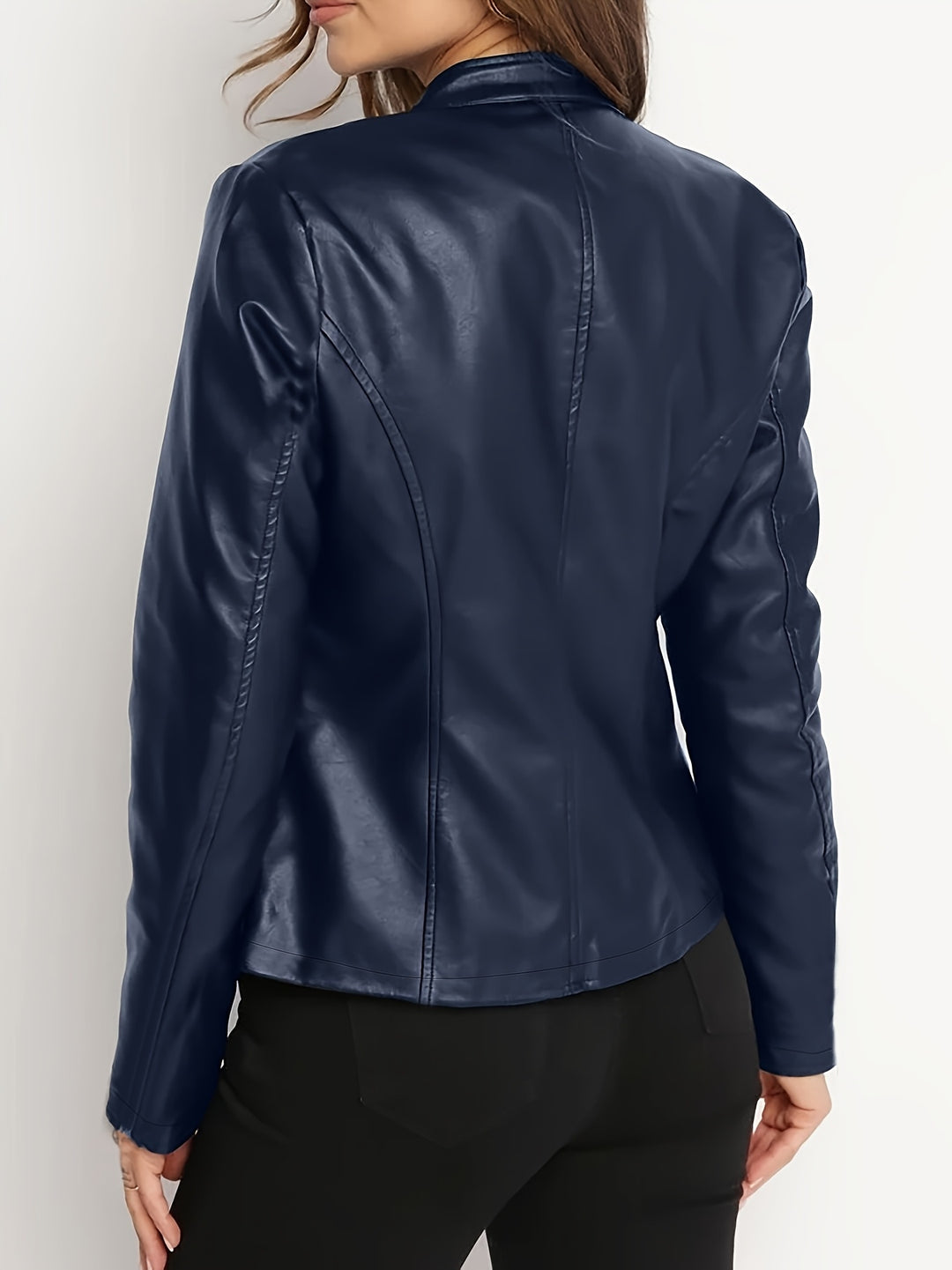 Ilona | Elegante Biker-Jacke mit Stehkragen