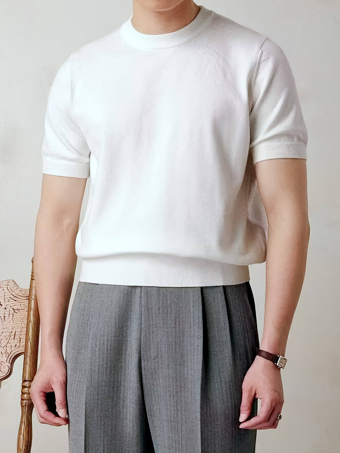 Reimund | Feingestricktes Kurzarm-Shirt