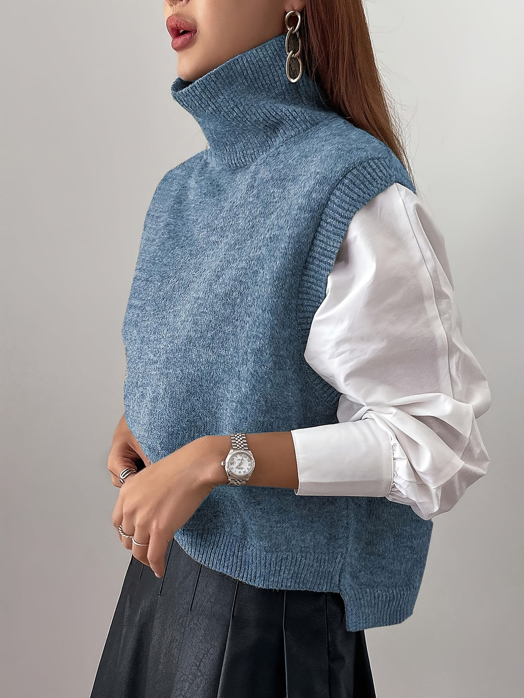 Hedda | Eleganter Rollkragen-Pullunder