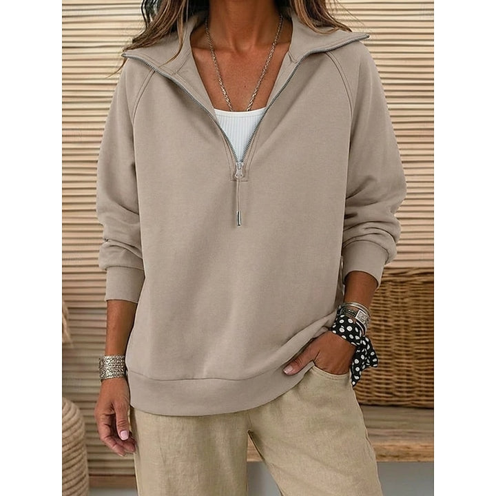 Almut | Lässiges Troyer-Sweatshirt mit Reißverschluss