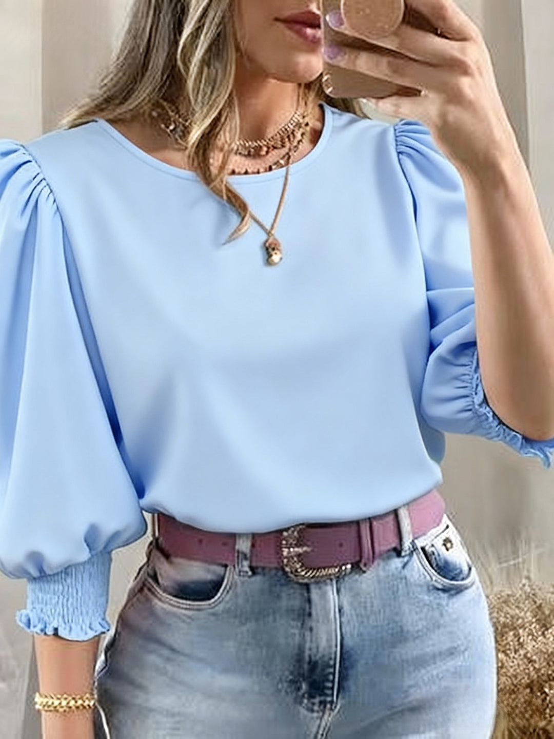Adelina | Elegante Ballonarm-Bluse