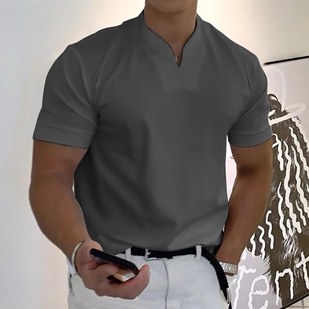Erik | Eleganter Kurzarm-Poloshirt mit V-Ausschnitt