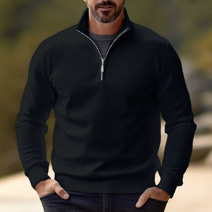 Ernst | Eleganter Troyer-Pullover mit Stehkragen