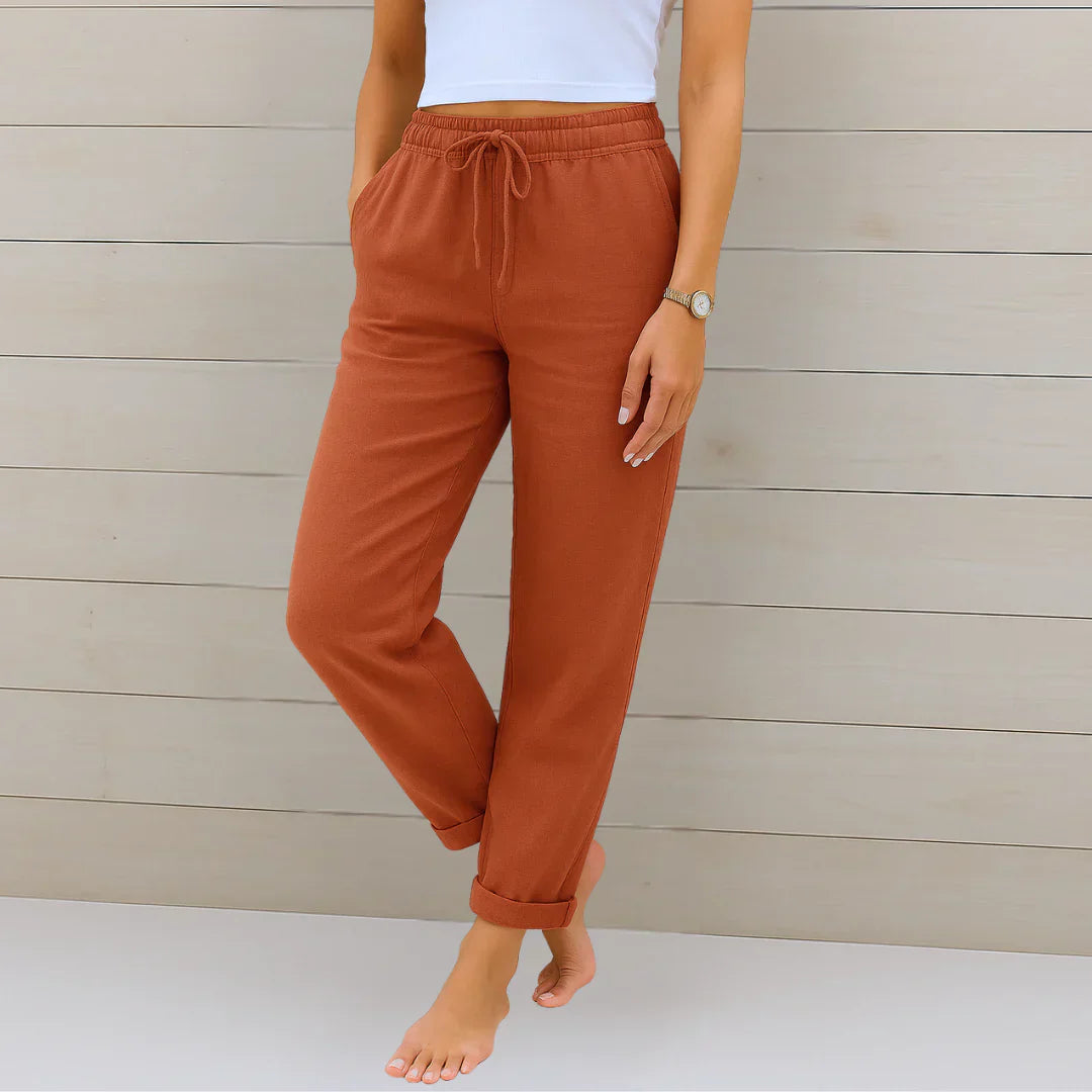 Sonja | Elegante Komfort-Hose mit Bindegürtel