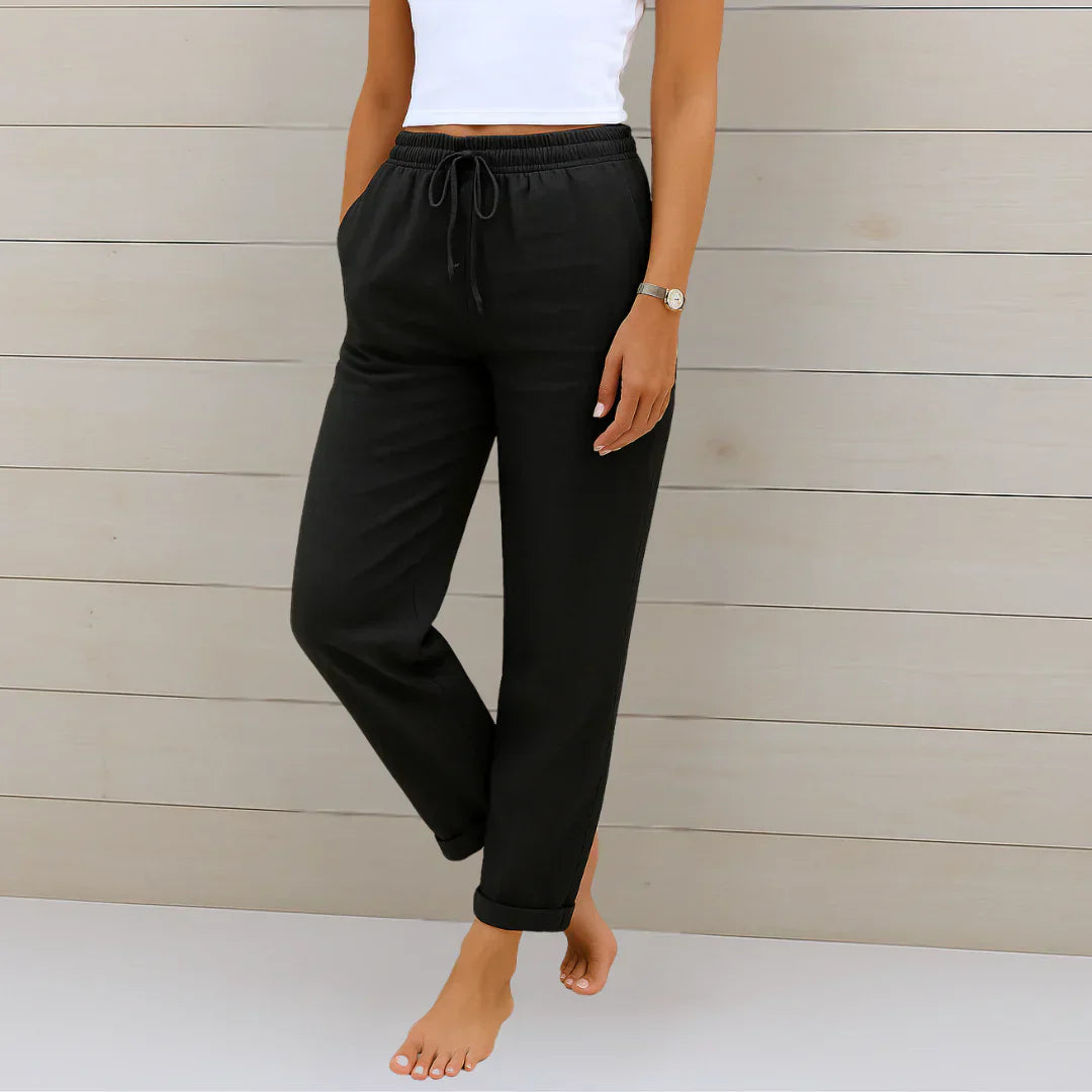 Sonja | Elegante Komfort-Hose mit Bindegürtel