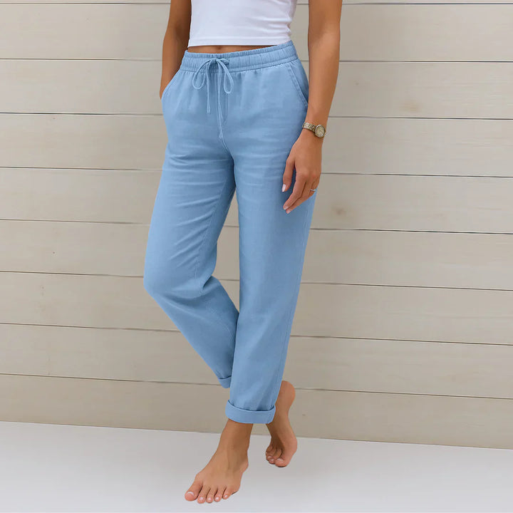 Sonja | Elegante Komfort-Hose mit Bindegürtel