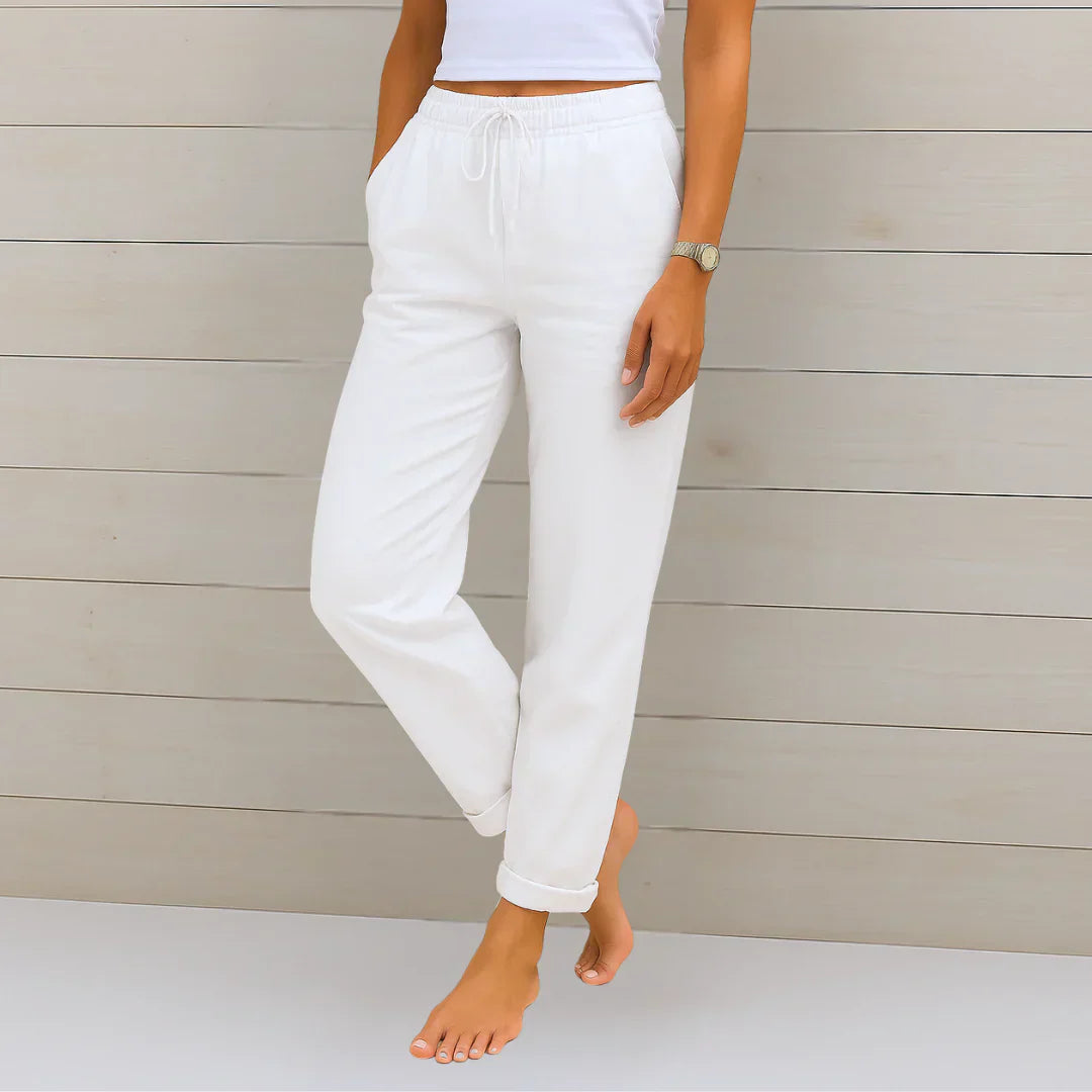 Sonja | Elegante Komfort-Hose mit Bindegürtel