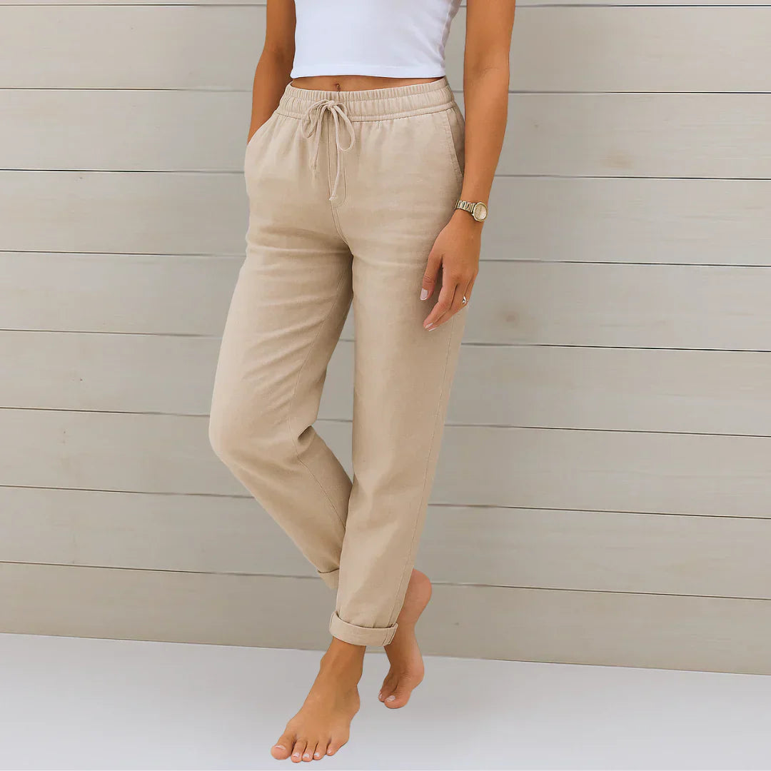 Sonja | Elegante Komfort-Hose mit Bindegürtel
