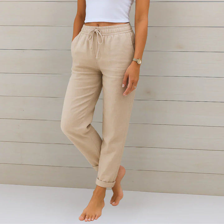 Sonja | Elegante Komfort-Hose mit Bindegürtel