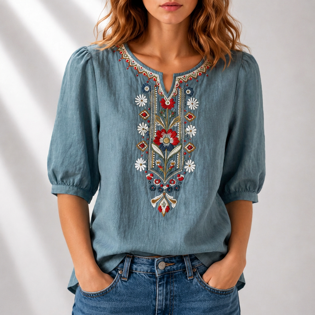 Marianne | Bestickte Sommerbluse