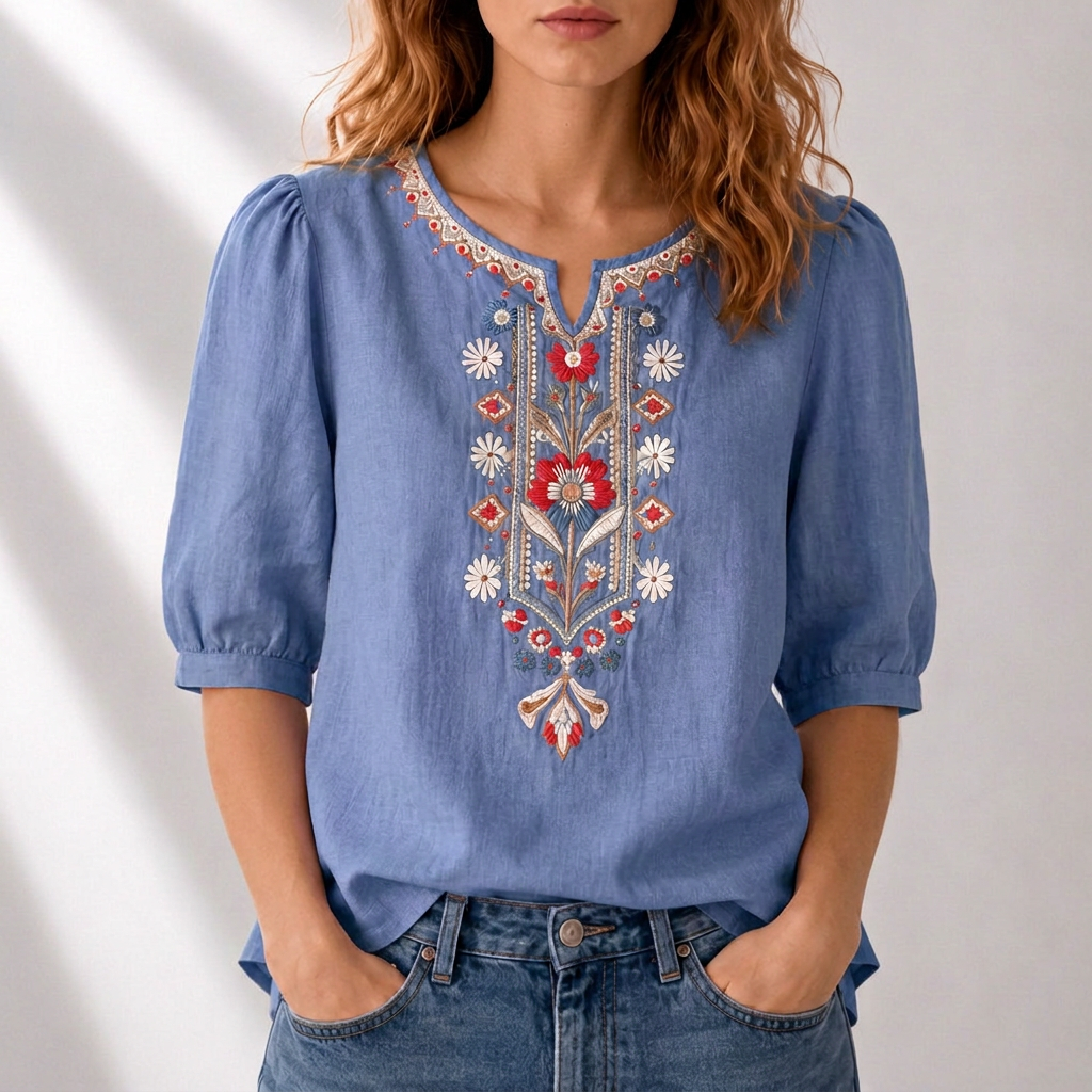 Marianne | Bestickte Sommerbluse