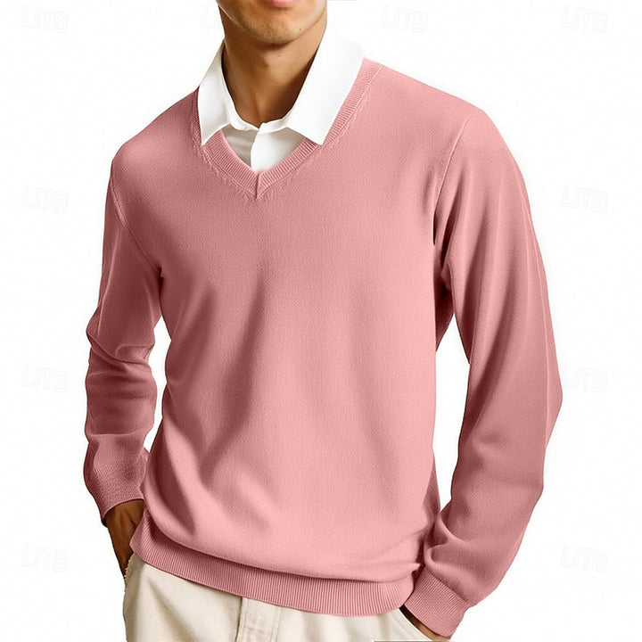 Dietmar | Klassischer Pullover mit V-Ausschnitt