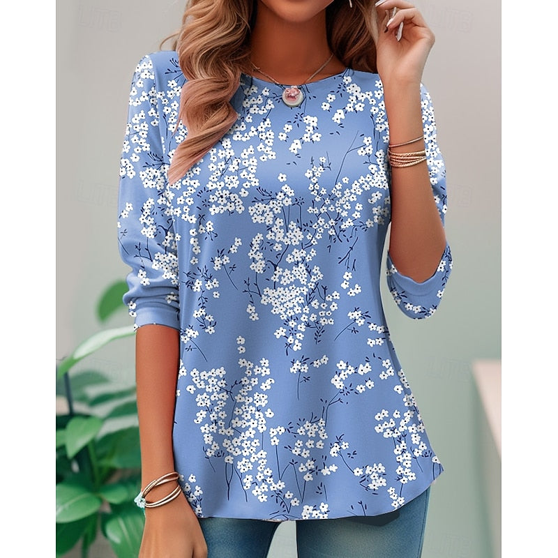 Marlis | Blumiges Langarm-Shirt