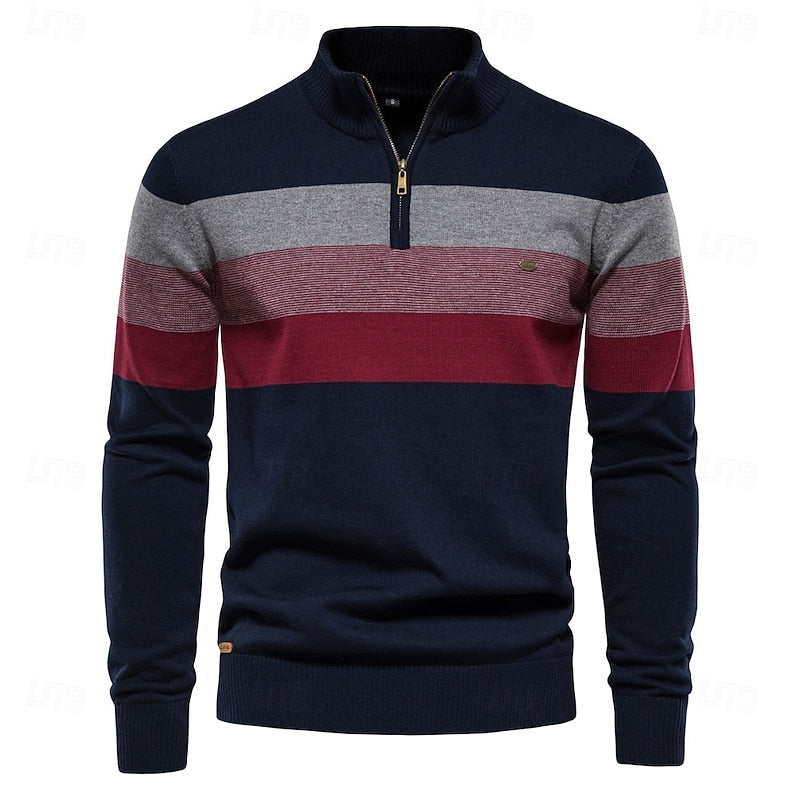 Fritz | Klassischer Troyer-Pullover mit Reißverschluss
