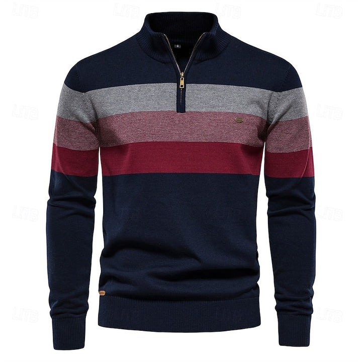 Fritz | Klassischer Troyer-Pullover mit Reißverschluss