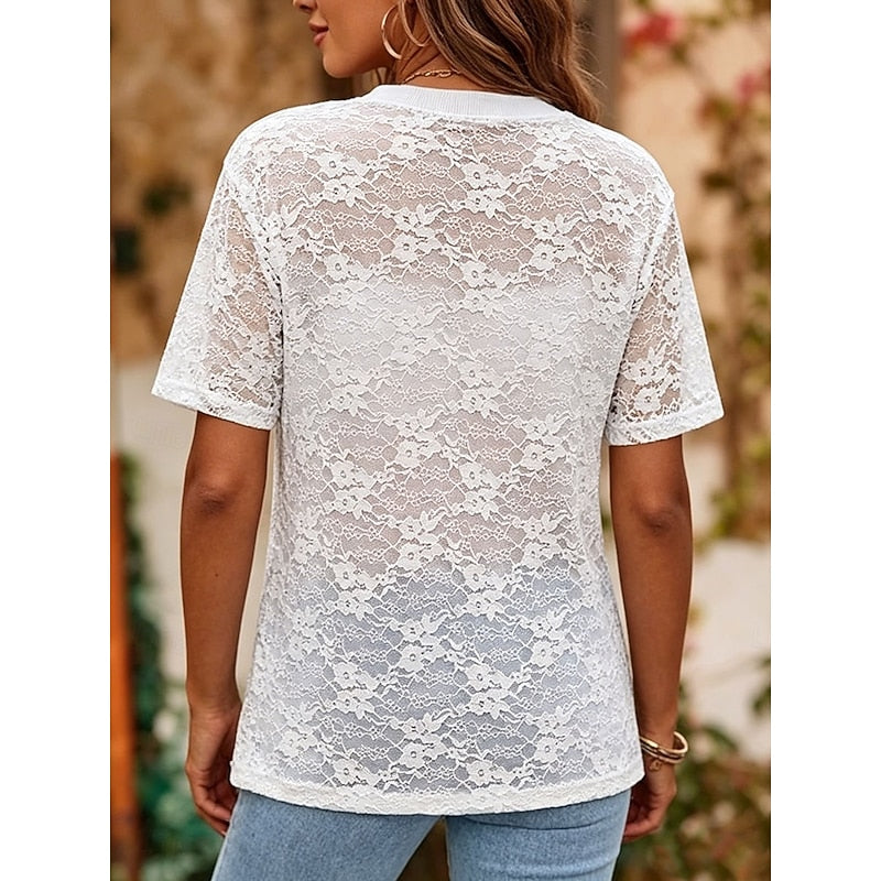 Selma | Florales Rundhals-Top