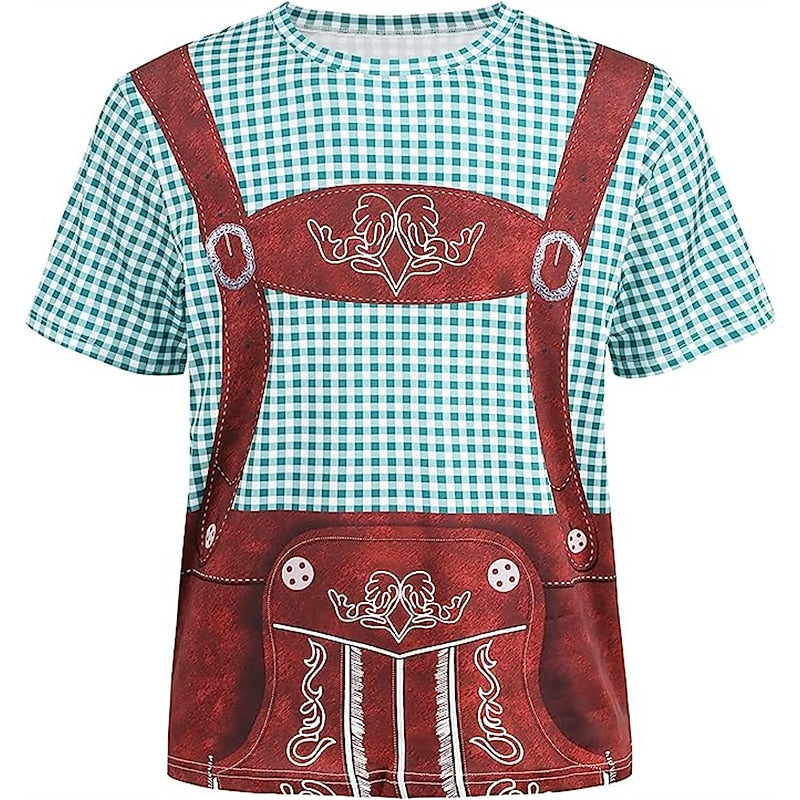 Sepp | Bayerisches Oktoberfest T-Shirt im Lederhosen-Look