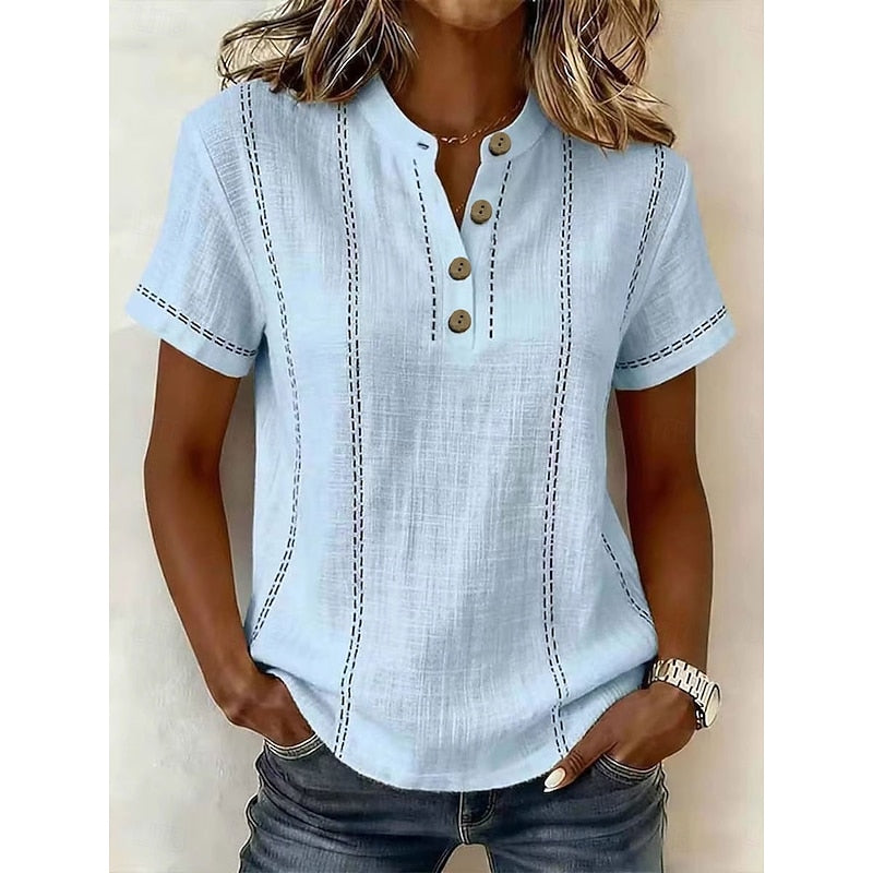Susanne | Luftige Sommerbluse mit Knopfleiste