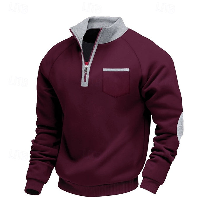 Hagen | Sportliches Stehkragen-Sweatshirt