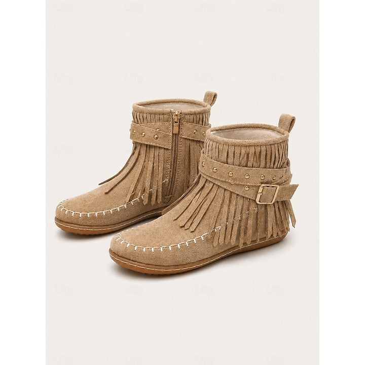 Wiebke | Fransen-Stiefelette mit Schnalle