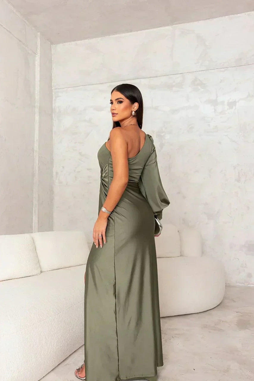 Helena | Drapiertes One-Shoulder-Abendkleid