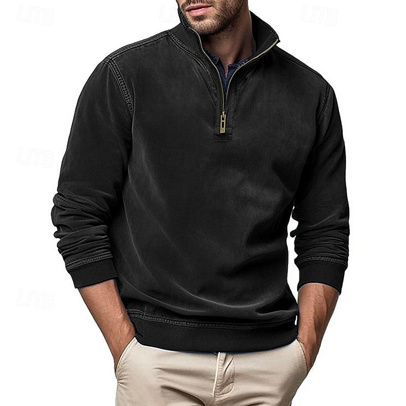 Nils | Sportliches Stehkragen-Sweatshirt