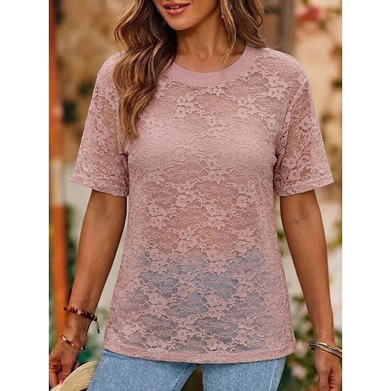 Selma | Florales Rundhals-Top