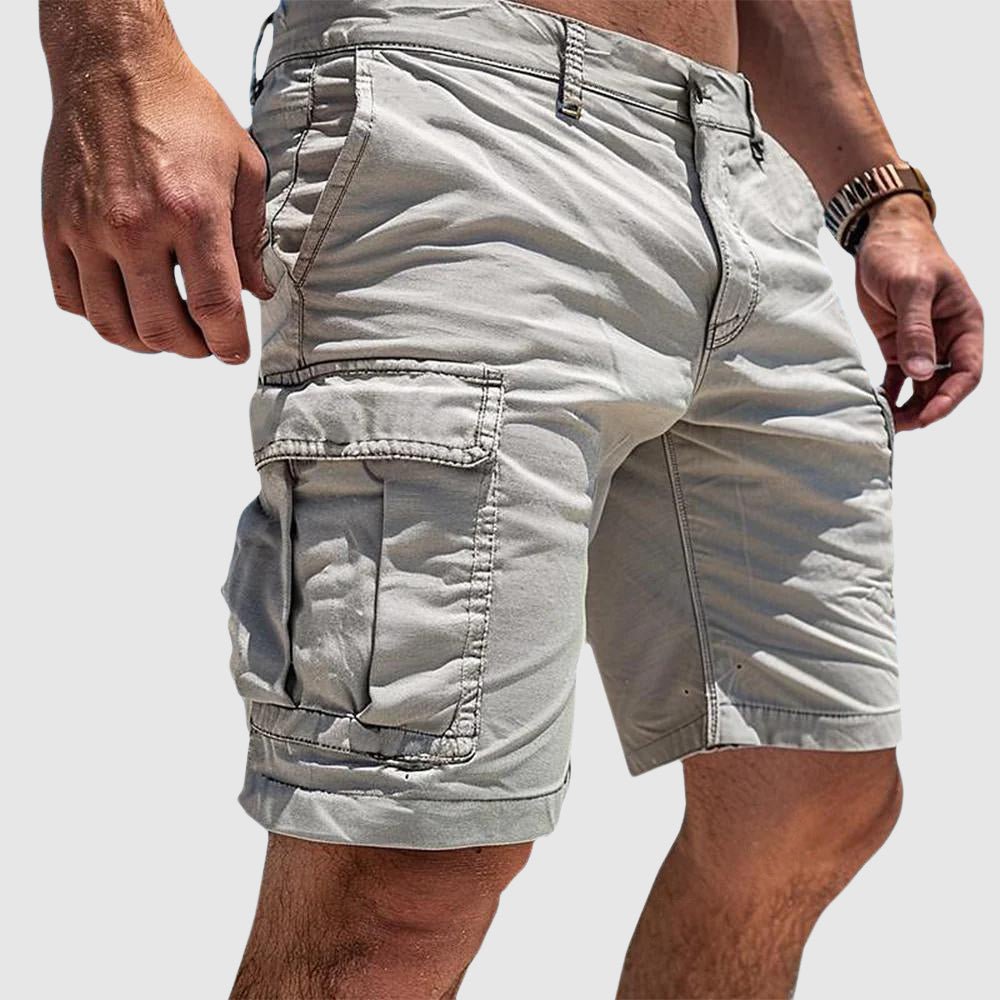 Fabian | Herren Cargo Short mit Seitentaschen Knielang Gerade Schnitt