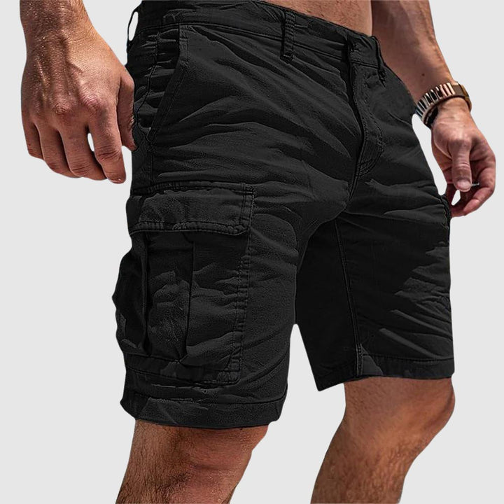 Fabian | Herren Cargo Short mit Seitentaschen Knielang Gerade Schnitt