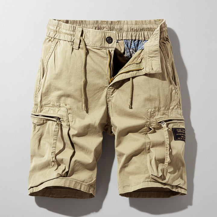 Lukas | Herren Combat Work Cargo Short Elastikbund Mehrfachtaschen