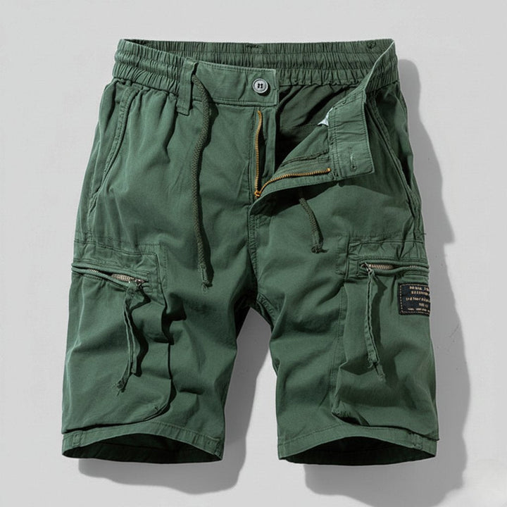 Lukas | Herren Combat Work Cargo Short Elastikbund Mehrfachtaschen
