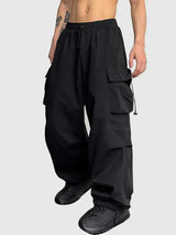Thomas | Herren Elastikbund Verstellbare Wide-Leg Cargo Hose