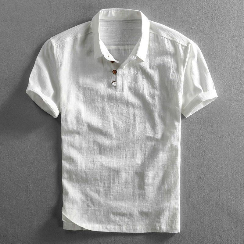 Dominik | Herren Leinen Kurzarm Polo Shirt