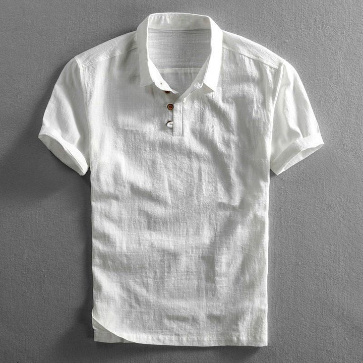 Dominik | Herren Leinen Kurzarm Polo Shirt