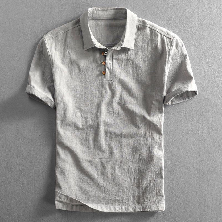 Dominik | Herren Leinen Kurzarm Polo Shirt