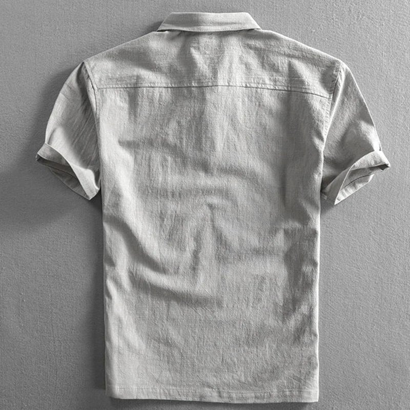Dominik | Herren Leinen Kurzarm Polo Shirt