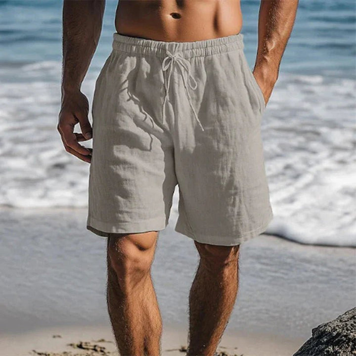 Christian | Herren Leinen Schnelltrocknende Badeshorts Mittelllänge