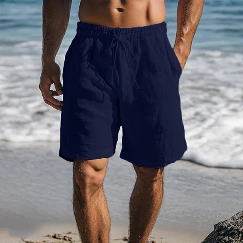 Christian | Herren Leinen Schnelltrocknende Badeshorts Mittelllänge