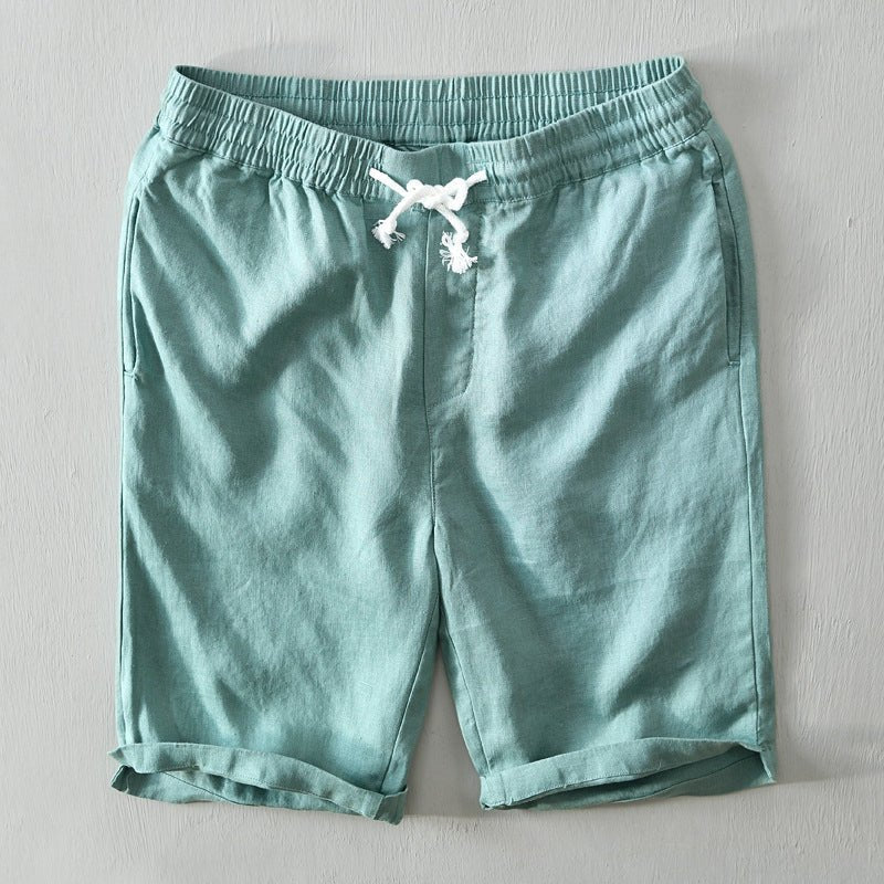 Lukas | Herren Linen Bermuda Shorts mit Kordelzug