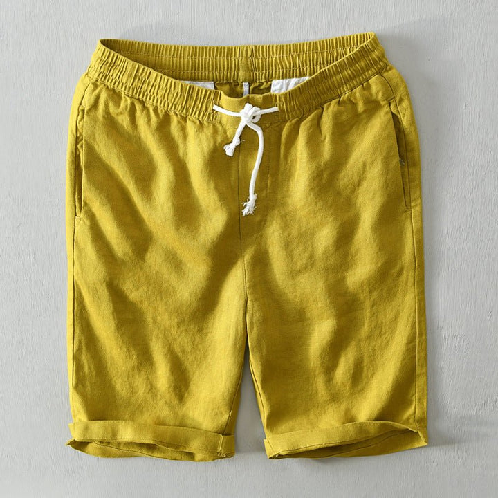 Lukas | Herren Linen Bermuda Shorts mit Kordelzug